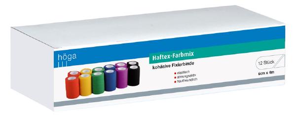  Haftex-Farbmix 6cmx4m 12 St.  gelb-rot-lila-blau-grün-schwarz