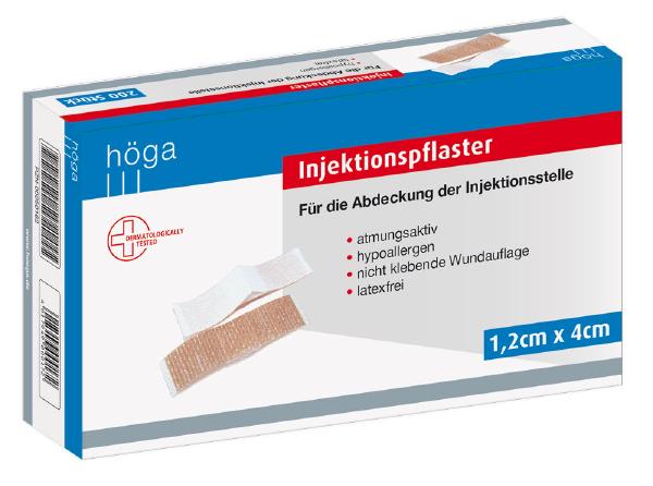  Injektionspflaster HÖGA 1,2x4cm hautfarben 200 St.